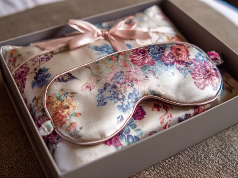 poklon set jastučnica i maska za oči od svile